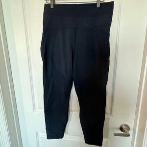 lululemon navy crop leggings with ribbed detail Sz 12